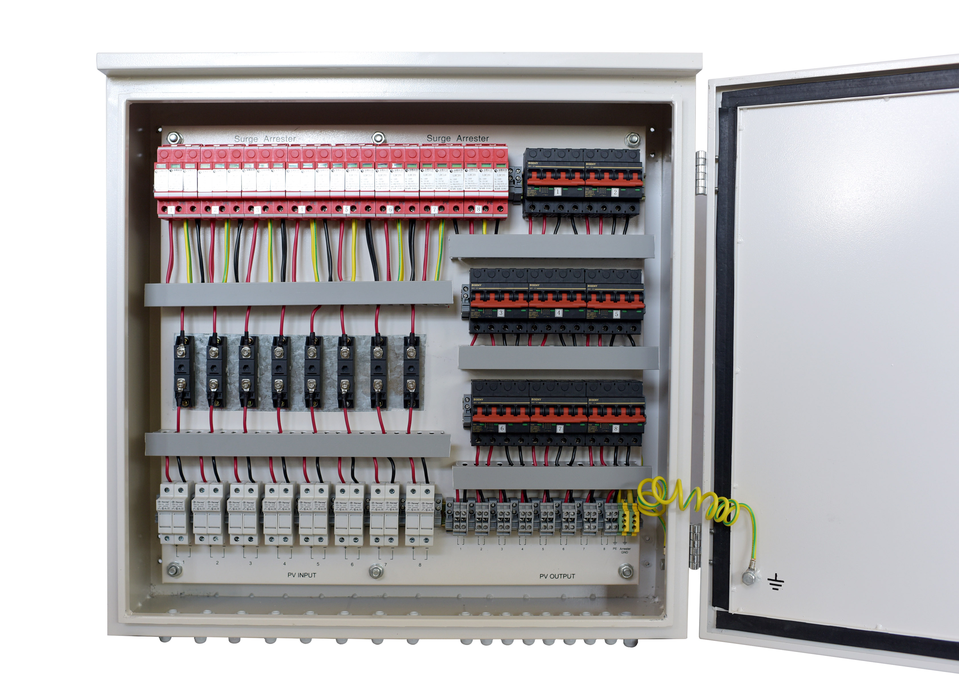 8 Input 8 Output Combiner Box PV Solar Junction Box Prices  PV Array  Junction Box