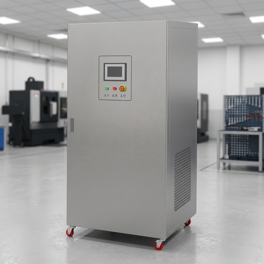 Programmable 50KW Three/Single Phase AC Power Supply Voltage Frequency Stabilizer Touch Screen Interface 97% Efficiency for