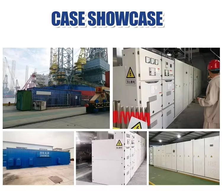 700kVA 3 Phase Marine Shore Power System 380V 24-400Hz Forced Convection Cooling 100A Output Current Efficiency 0.96 Power