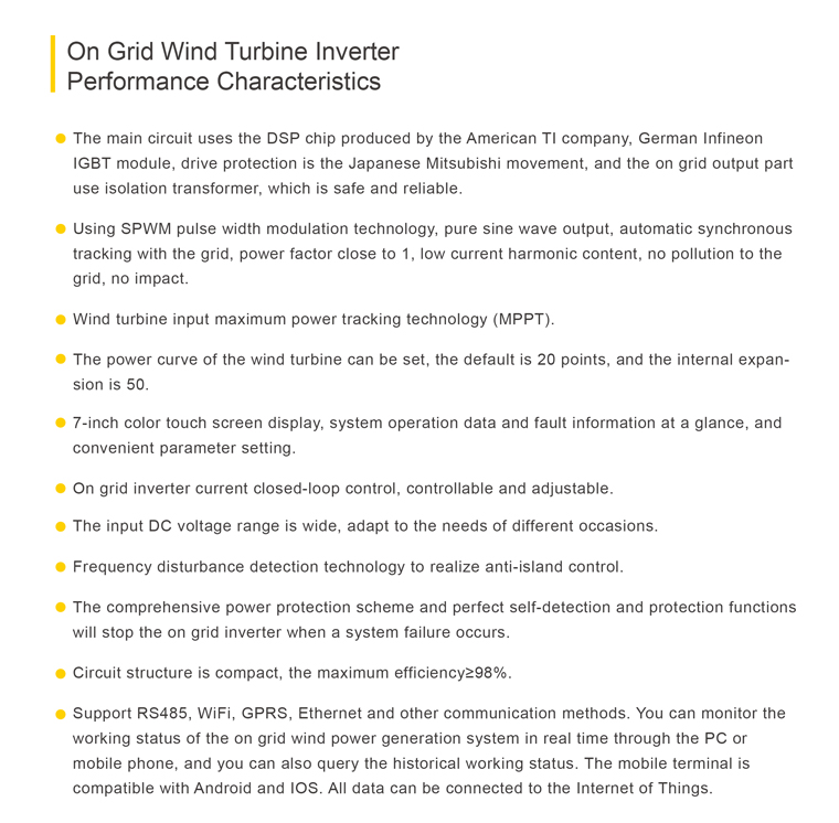 Wind Turbine Grid-tie Inverter 250KW for on Grid Wind Generator Systems