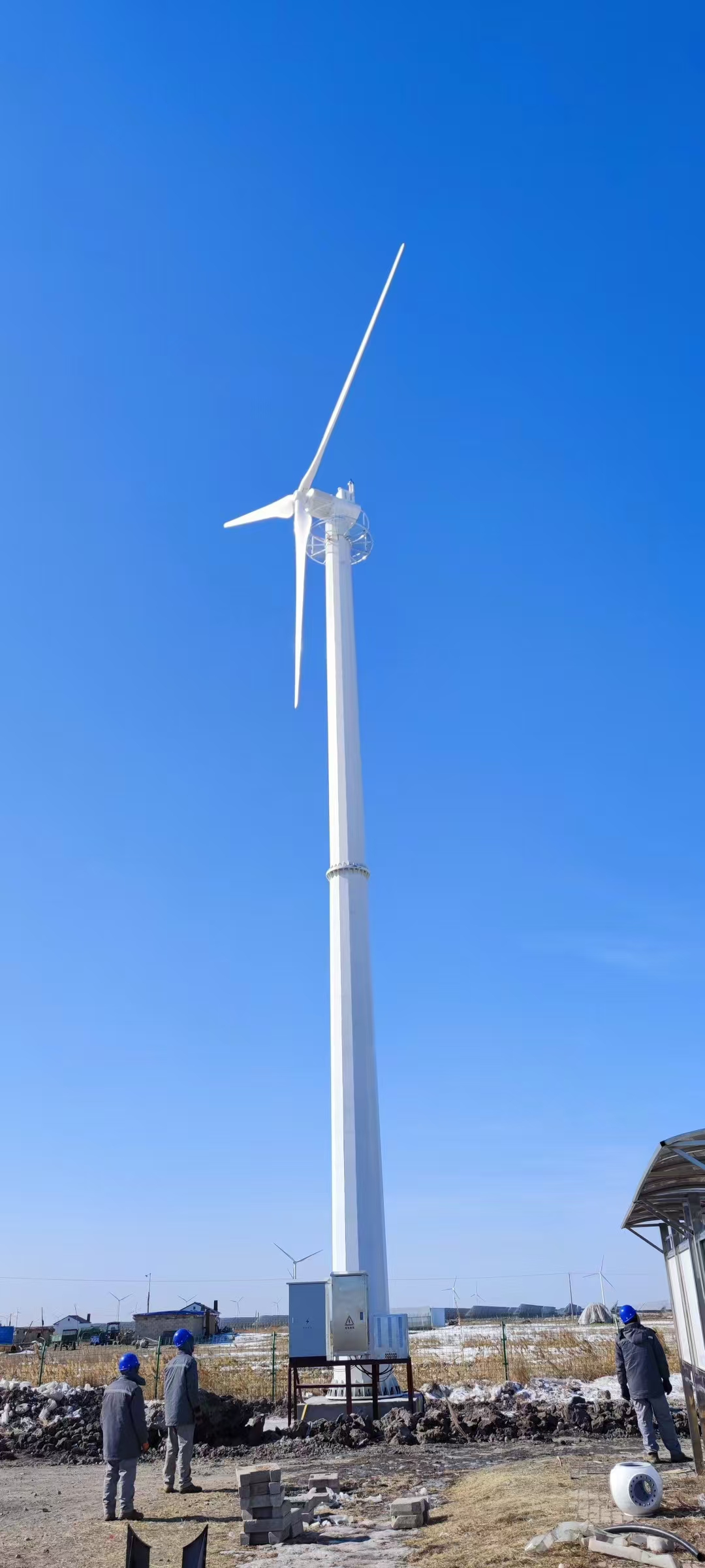 Free Power 60KW 75KW 100KW Yaw Wind Turbine Generator with 380v AC Low Speed Alternator Lithium Ion Industrial Application