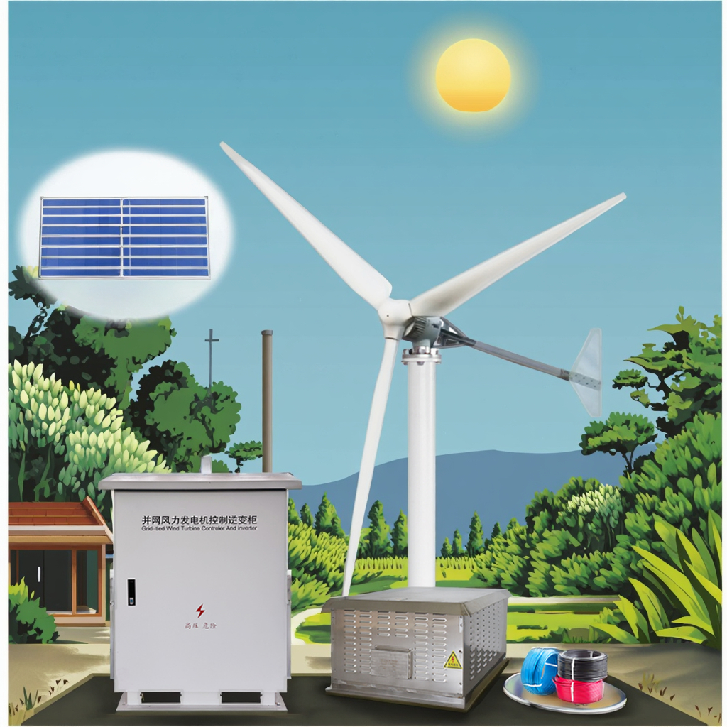 5000W Home Use Free Energy Wind Generator Systems with 5000W Permanent Magnet Flywheel System 220V Output Voltage