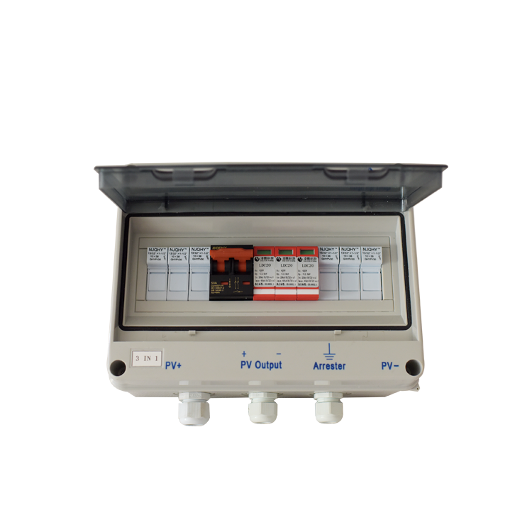 PV Combiner Box 3 Strings Input 1 Output for Solar Power System