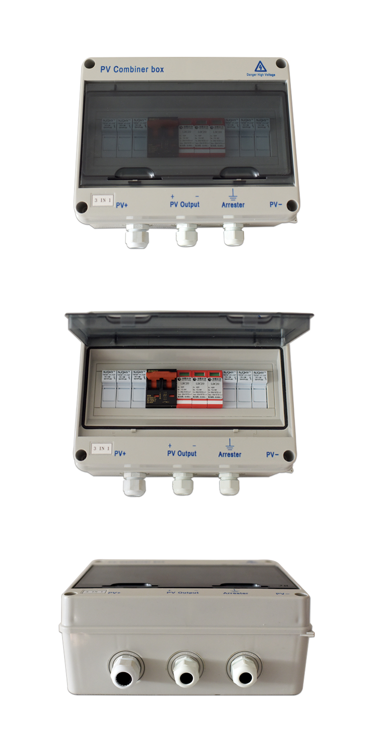 3 in 1 PV Combiner Box for Solar Panel Solar Pv Combiner Box for 3 Strings Solar Panel