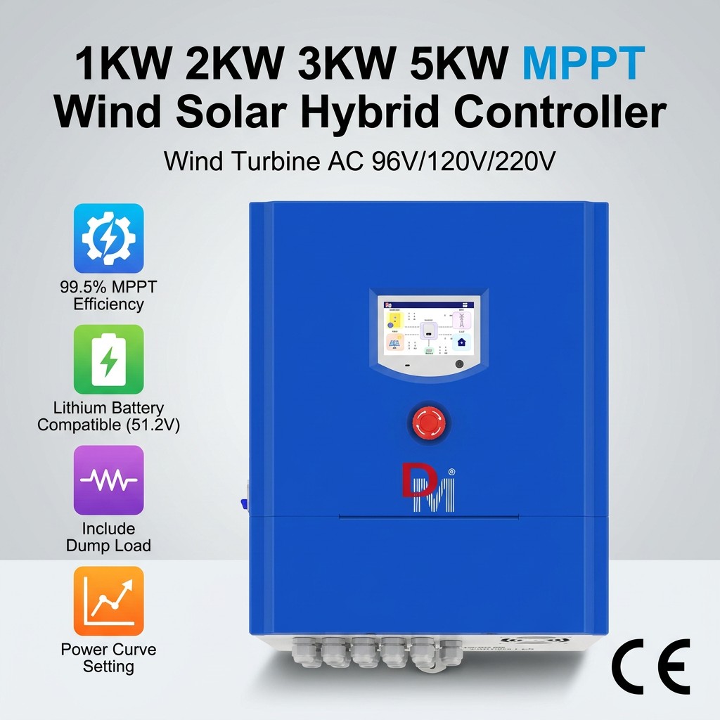 PWM MPPT Wind Solar Hybrid Charge Controller With Dump Load 2KW 24V/48V/96V