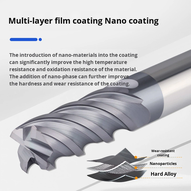 55 Degree Tungsten Steel Carbide Coated Milling Cutter CNC Machining End Mill Factory Direct Wholesale