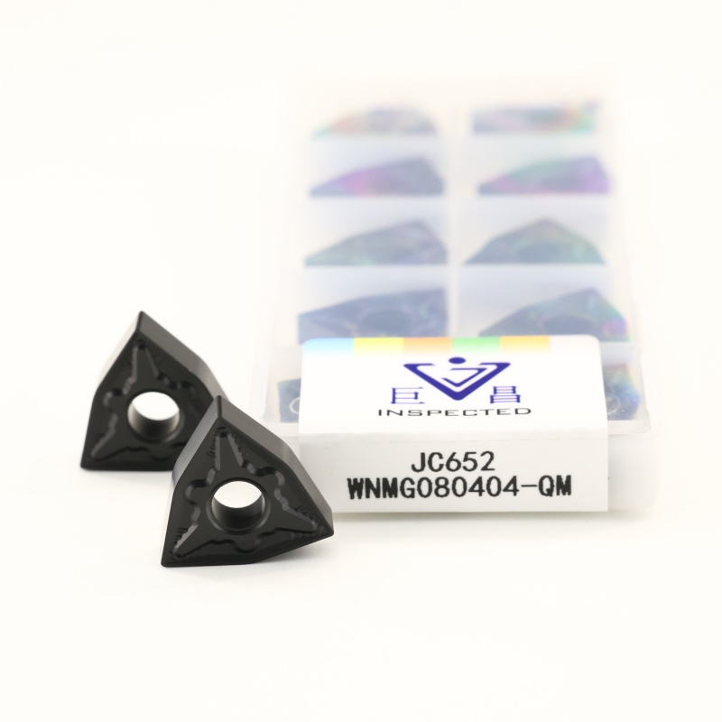 JUCHANG WNMG080404-QM WNMG080408-QM External Turning Inserts CNC Lathe Carbide Inserts Steel Machining CVD/PVD Coated OEM 75-85