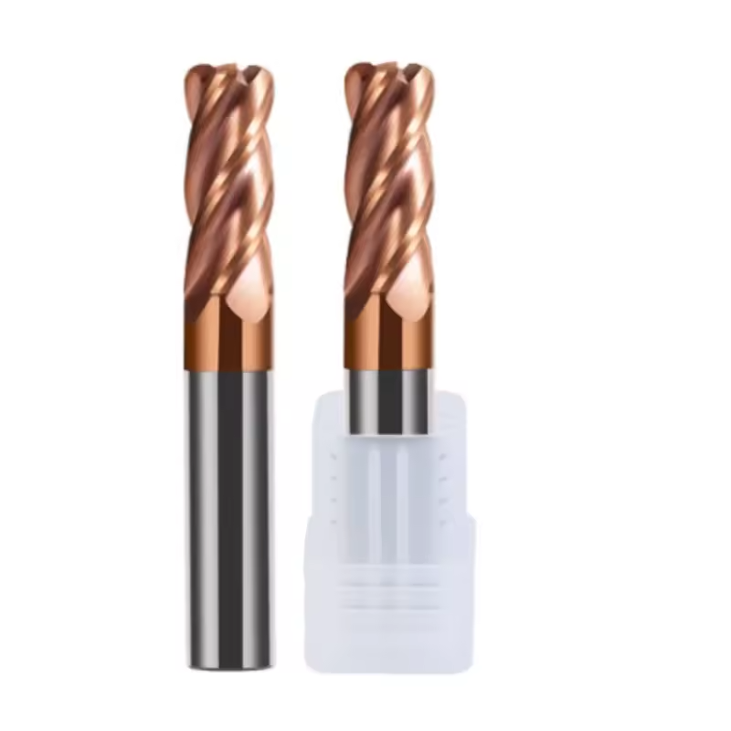 HRC55 Solid Carbide Corner Radius End Mill 4 Flute CNC Milling Cutter for P20 Steel Machining