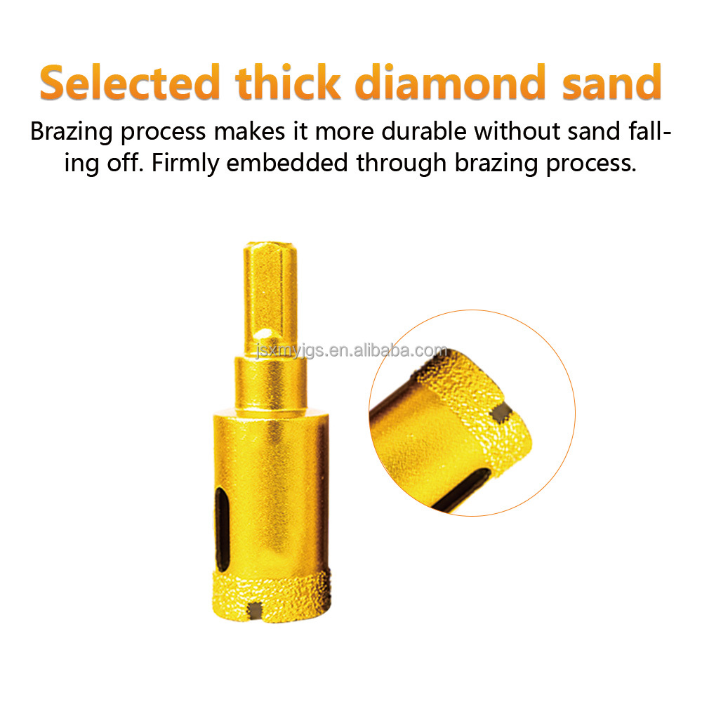 Factory Direct Sale Of 12 Pieces Of Vacuum Brazed Diamond Hole Saw Drilling Kit For Stone And Tile Drilling