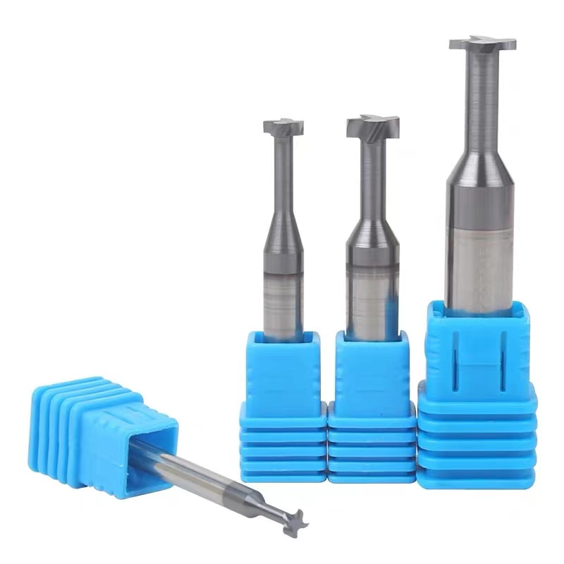 Wyk Tungsten Carbide Endmill Dovetail End Mill T-Type Milling Cutter HRC55 Tungsten Carbide End Mills Special Mechanics Tools Thread Dovetail Milling Cutter