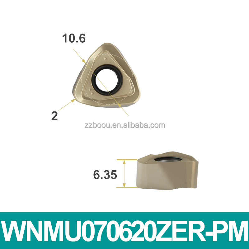 CNC Indexable Milling Inserts WNMU070620ZER-PM BP9202S with High Performance for High Temperature Steel and Stainless Steel