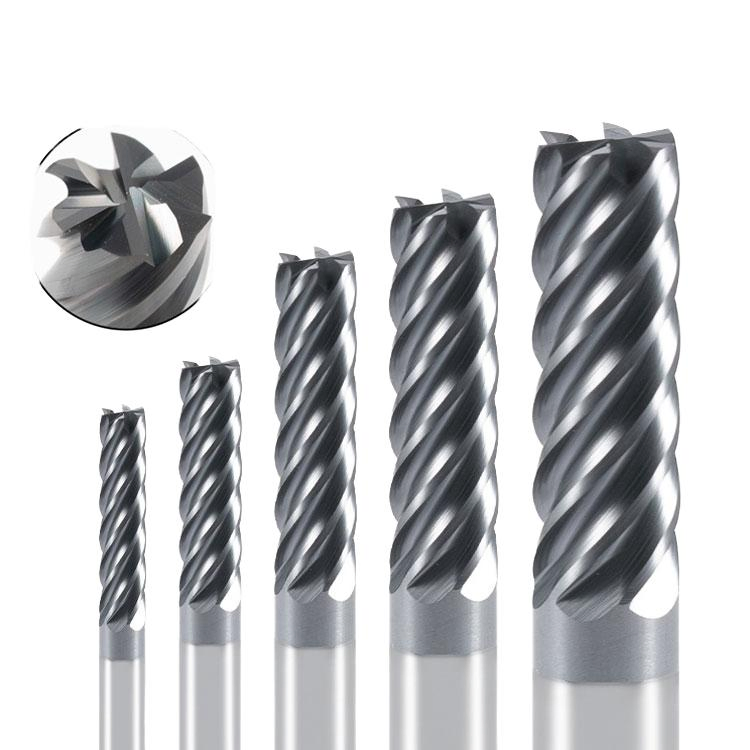Three /Four Flutes Spiral Roughing Thread Milling Cutter Carbide Aluminum Fully Ground End Mill CNC Router Ml124000