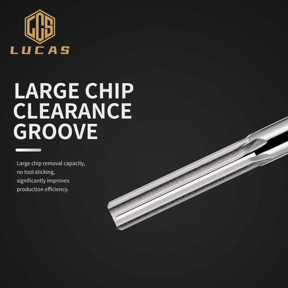Lucas Carbide Machine Reamers AlTin Coated HRC60 Straight Groove Reamer for CNC Machining Center with ODM OEM Support