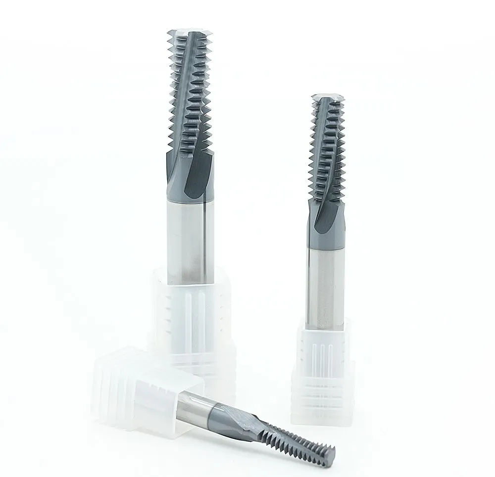 4 Flutes Threading Cutter Tool HRC66 Tungsten Carbide Thread Milling Cutter