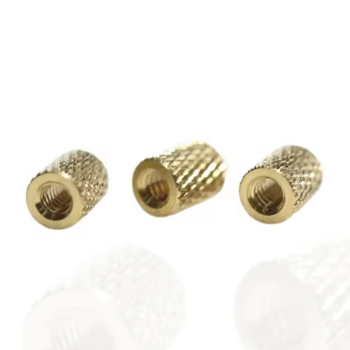 Customized Cnc Turning Thread Insert Brass Knurled Insert For Plastic 6-32 8-32 2-56 4-40 Heating Molding Nuts