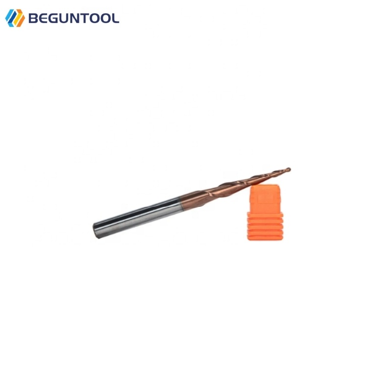 Taper Ball End Mill Tungsten Solid Carbide End Mill Ball Nose Router Bits CNC Taper Metal Milling Cutter Tapered End Mills