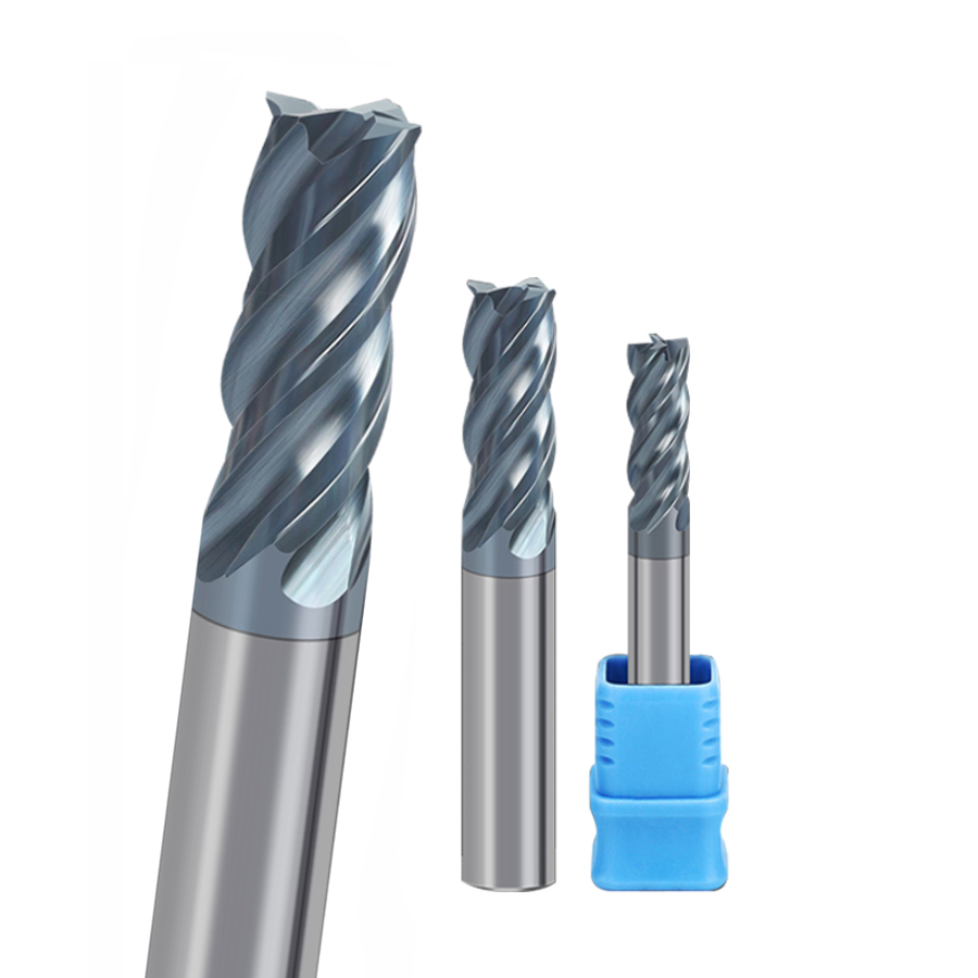 4 Flute Solid Carbide Endmill HRC70 Stainless Steel Milling Cutter Flat Square End Milling Tools For Cast Iron And Steel Cutting