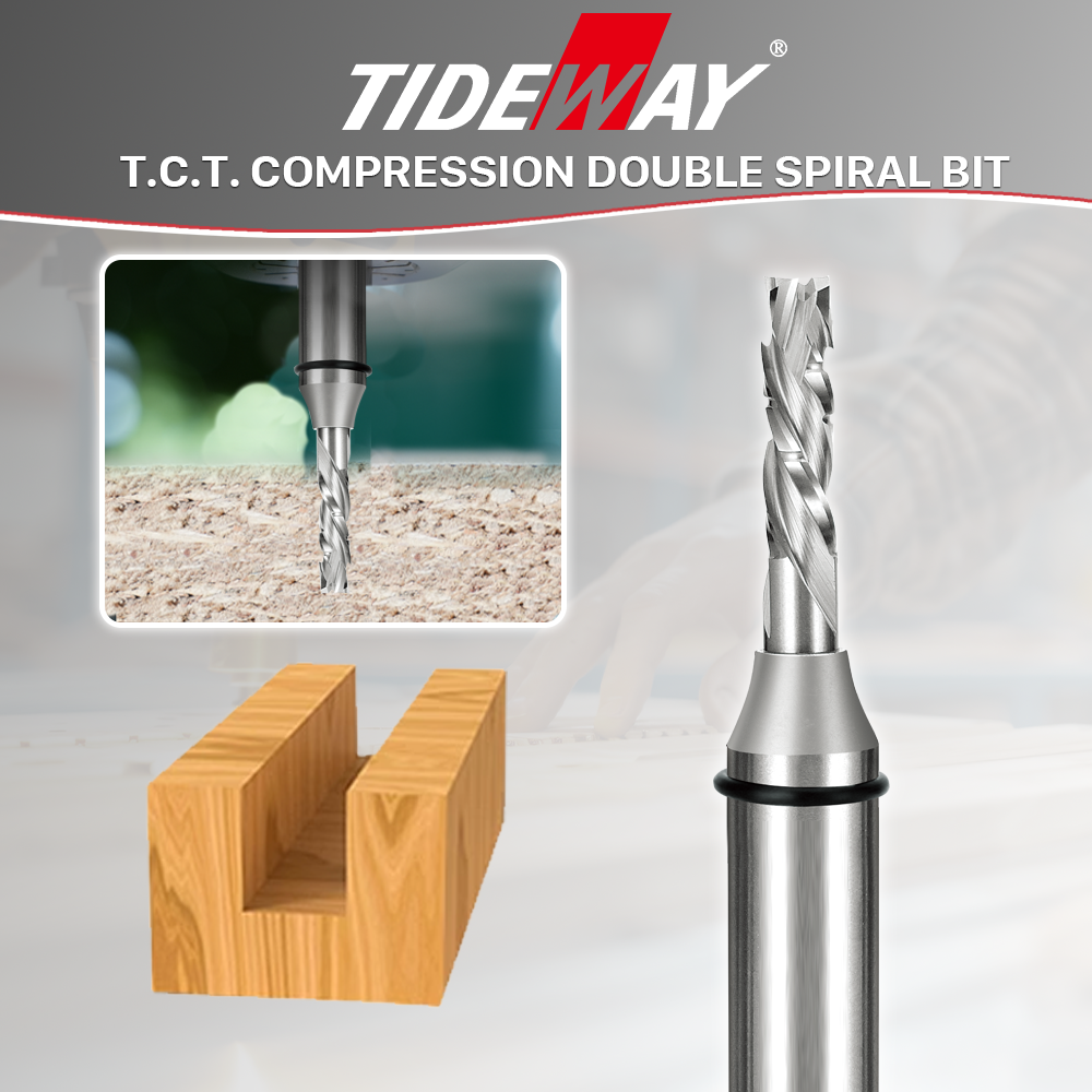Tideway AlTin TCT Drill Bit Fluting Machine Compression Spiral Bits Welling Router Grooving Tap Woodworking Tools 2 ODM/OEM