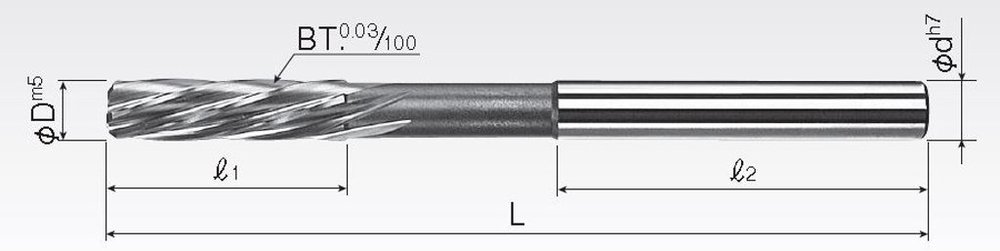Spiral Chucking Reamers measurement