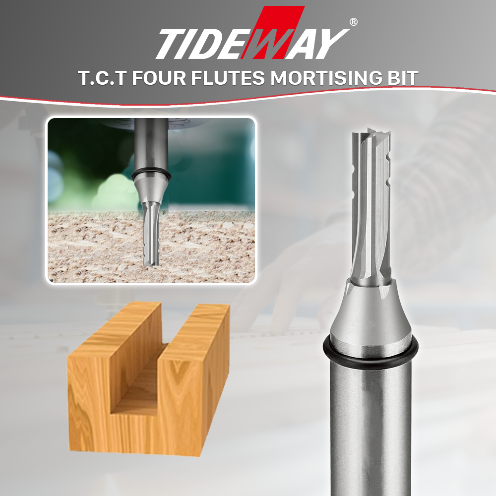 Tideway CNC Tungsten Carbide 4 Flutes OEM Long Drill Bits End Mill Tools 1/2 1/4 Inch Shank For Woodworking