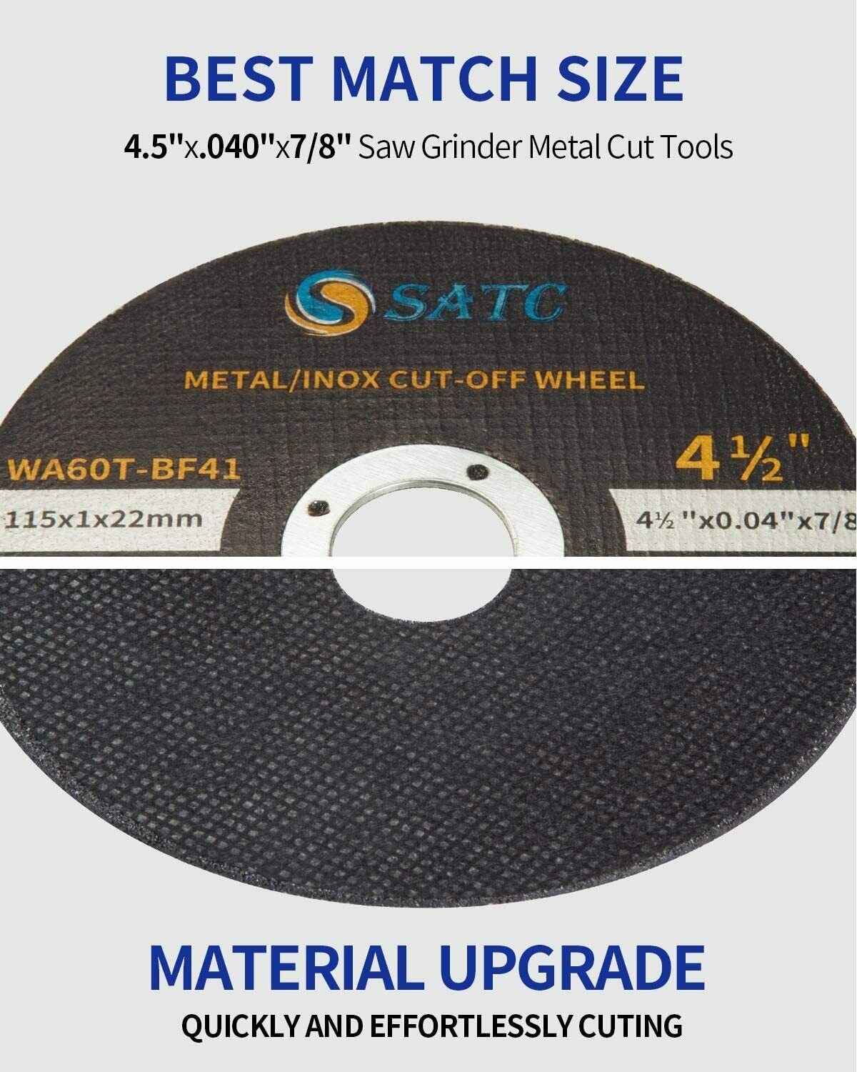 In Stock 500PCS 115mm Cutting Discs 1mm Ultra Thin for Metal Steel Iron Aluminum Fast Delivery Angle Grinder Tool SATC