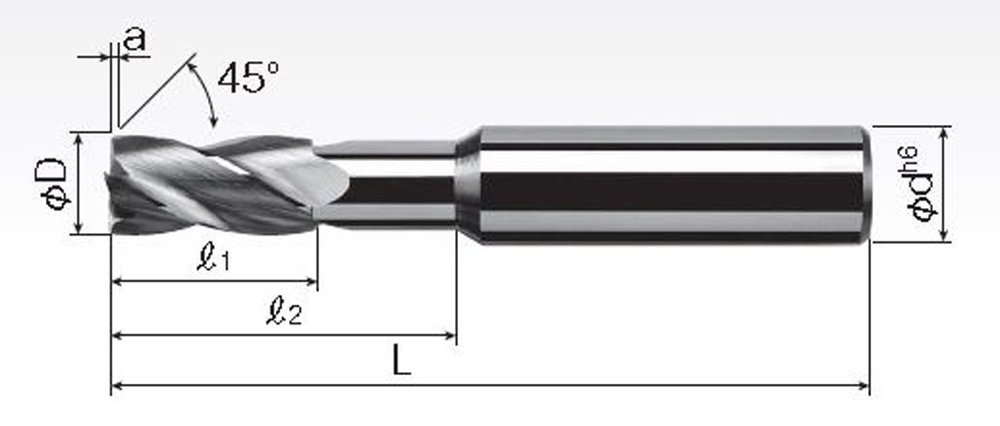 Solid Carbide End Cutting Short Reamers dimension