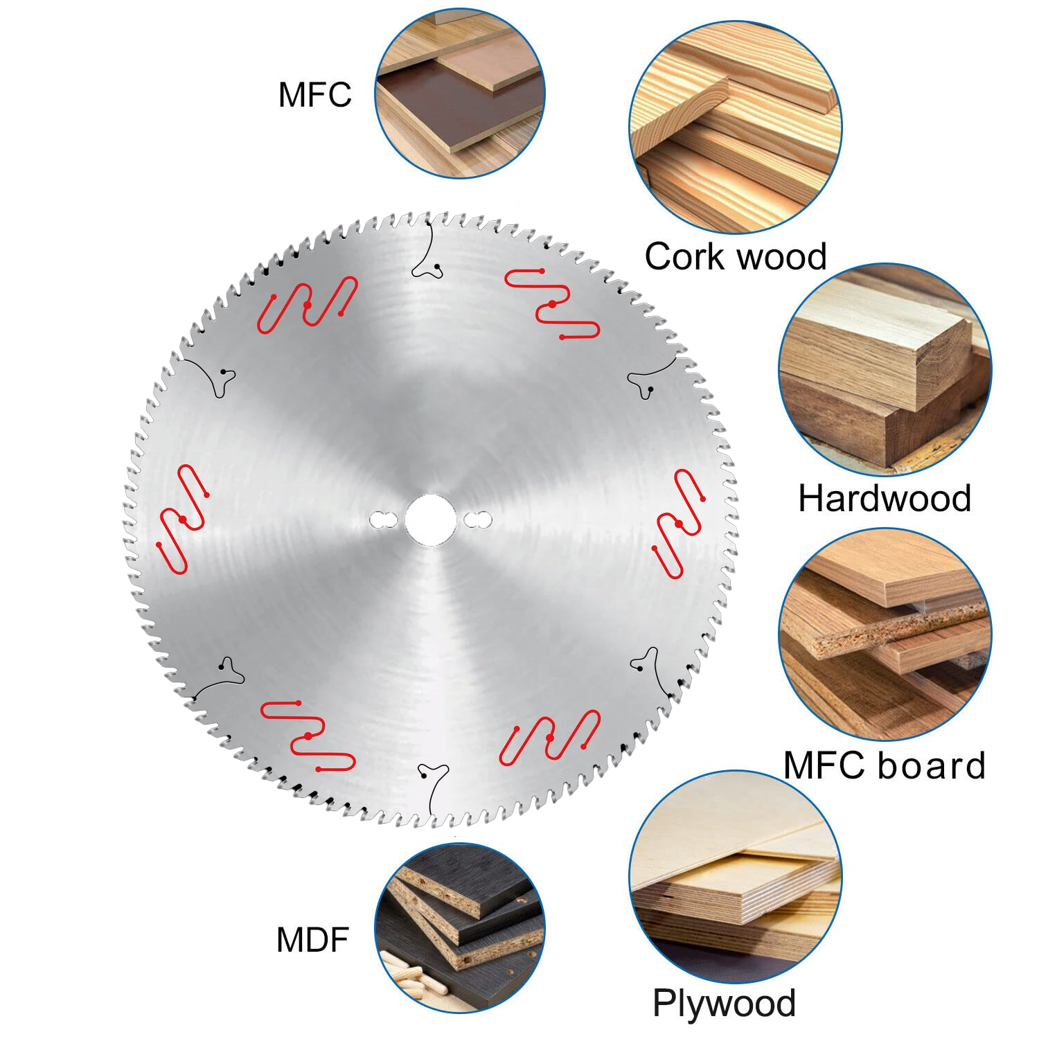 Freud Italy Quality Plywood Cutting Saw TCT Wood Circular Saw Blade 300*96T Cutter Blade For Sliding Panel Sizing Machine