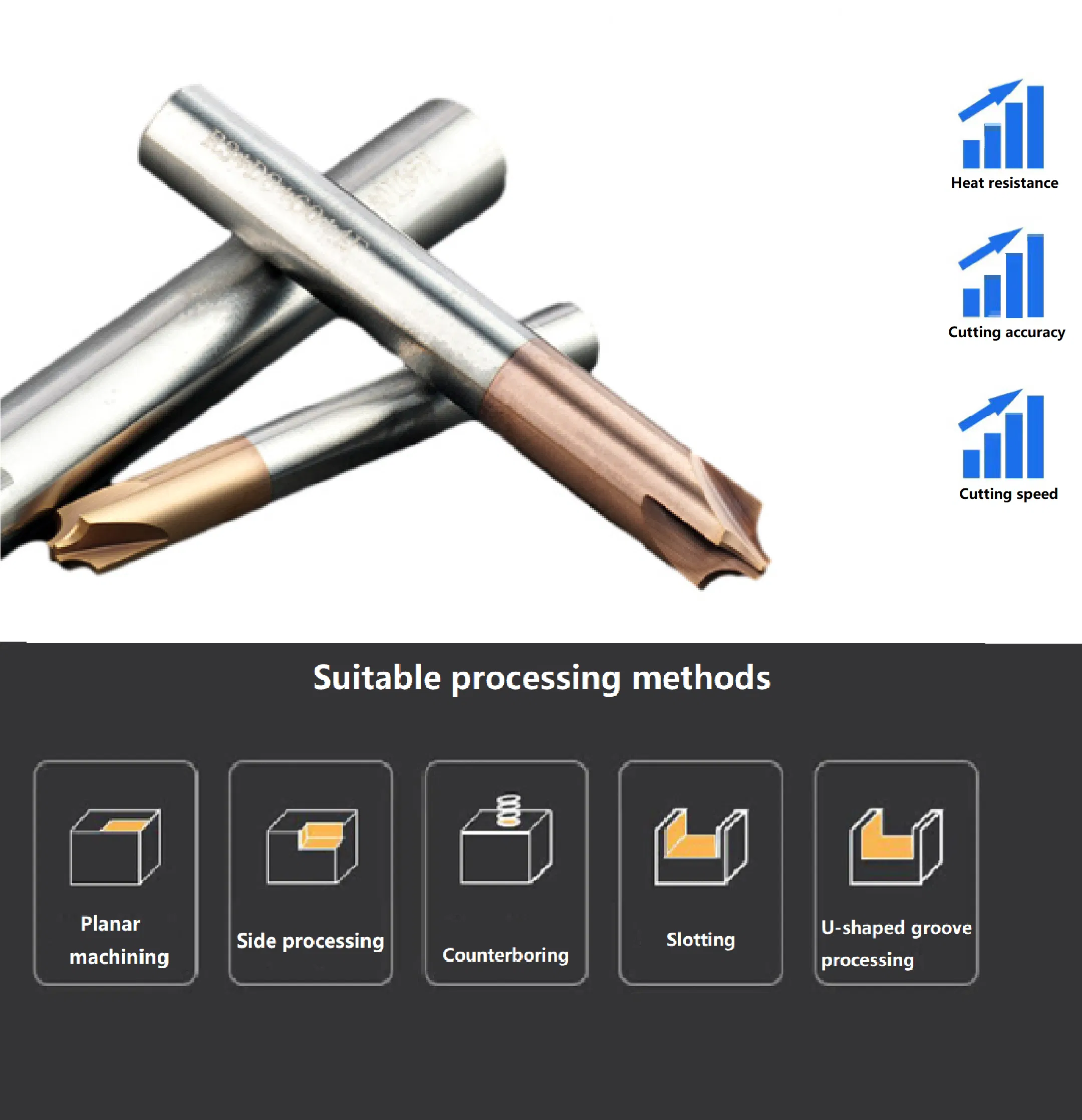 HRC60 Logo Custom Spiral Thread Chamfer Arc R Angle 60-Degree Internal R Milling Cutter Tungsten Alloy Tool End Mill