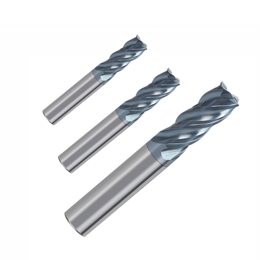 4 Flute Solid Carbide Endmill HRC70 Stainless Steel Milling Cutter Flat Square End Milling Tools For Cast Iron And Steel Cutting