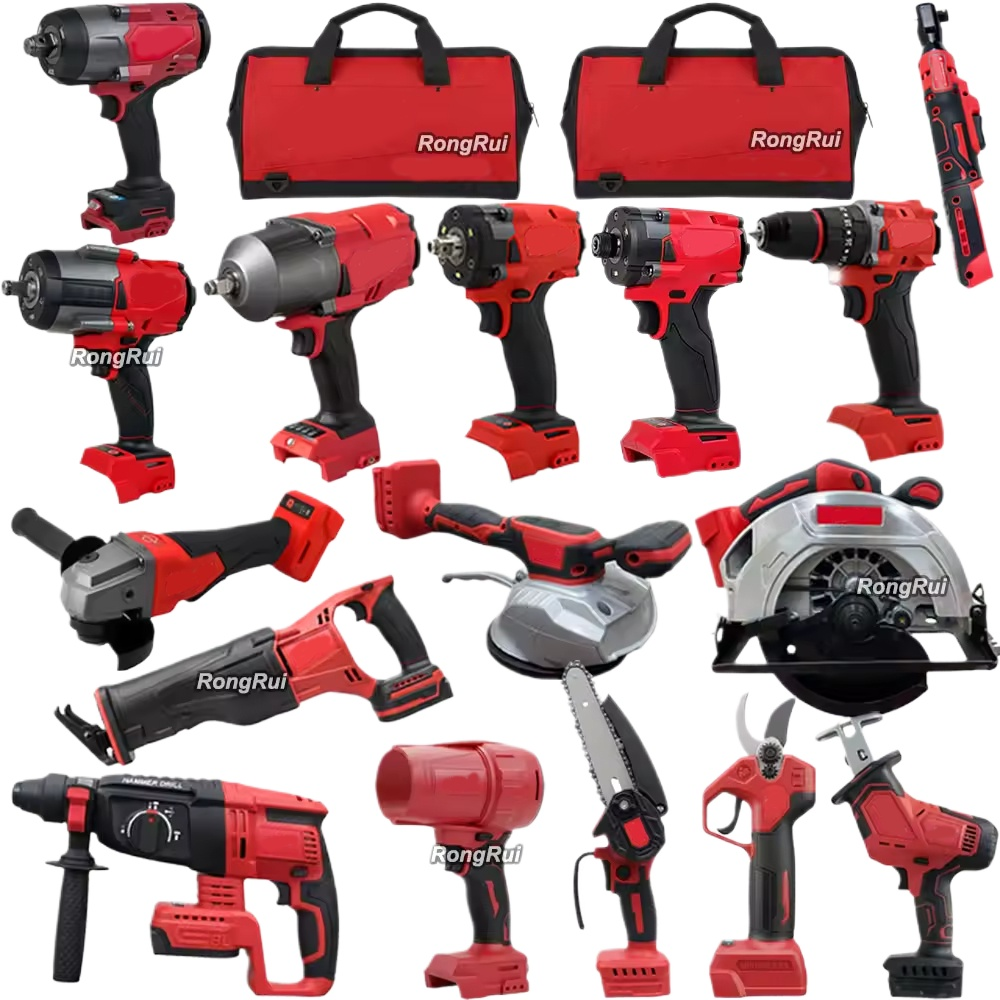 Hot Sale Milwa Tool Set Screwdriver Grinder Wrench Drill Saw Torque Wrench 18-in-1 Bag Heavy Duty Cordless Combo Power Tool Kits