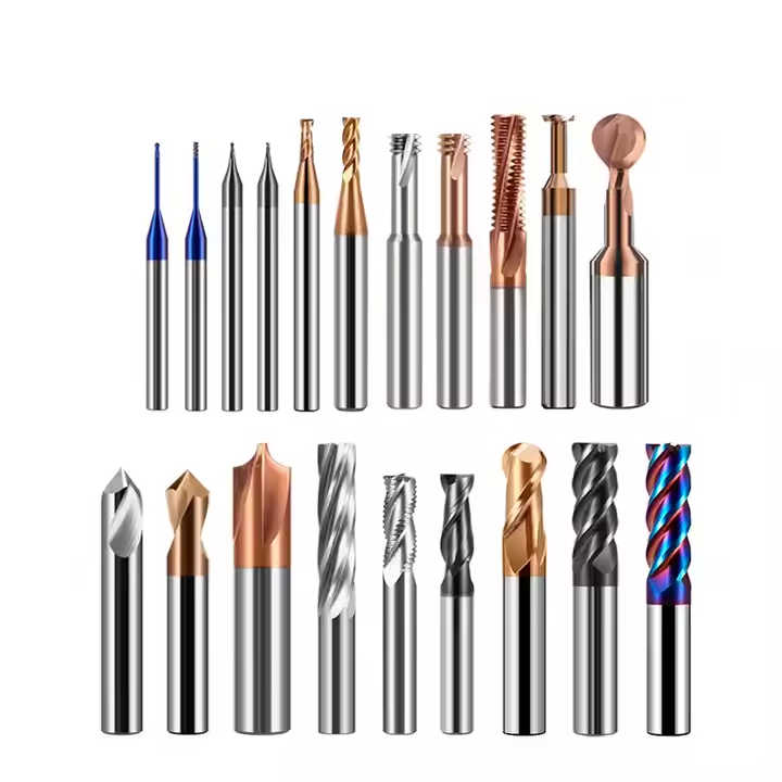 WEIX Tungsten Solid Carbide HRC50 HRC55 HRC65 Flat Square End Mill Milling Cutter Corner Radius End Mill Drill Bit