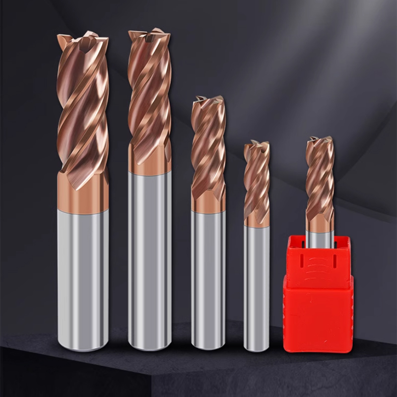 Tungsten Carbide HRC55 4F FLAT End Mills Ball Nose Endmill Drill Bit Cemented Carbide End Mill Cutting Tools CNC Bits Cutter