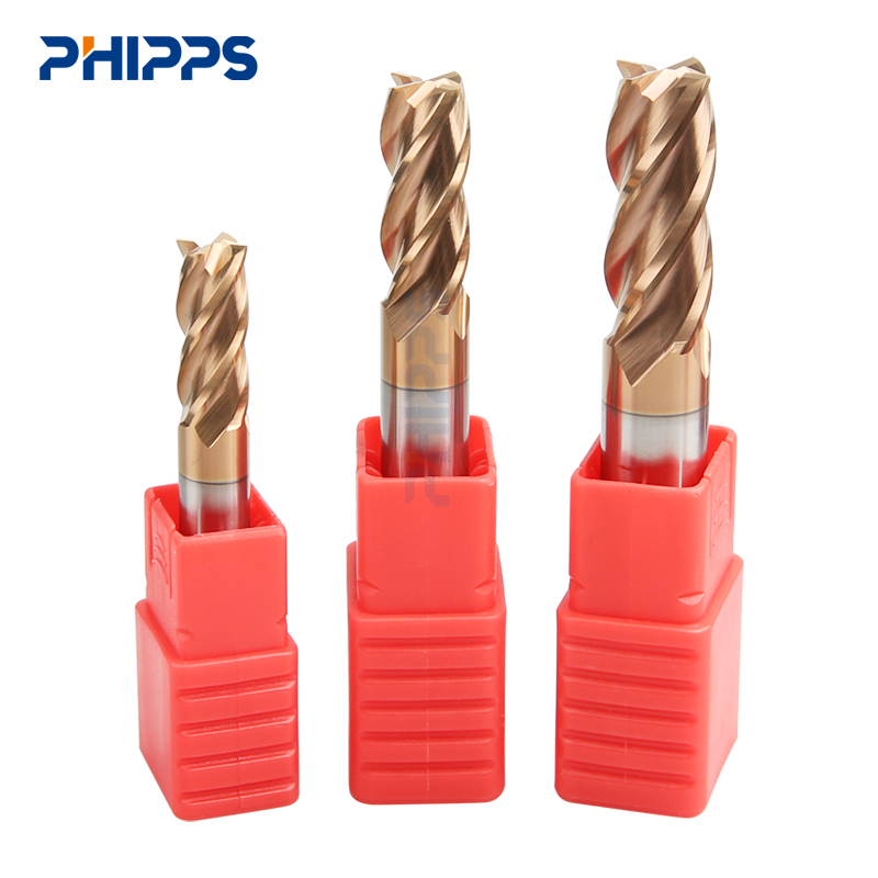 HRC55 HRC60 HRC65 2 3 4 Flute Custom Carbide End Mill CNC Cutting Tools Tungsten Steel Milling Cutter for CNC Machining