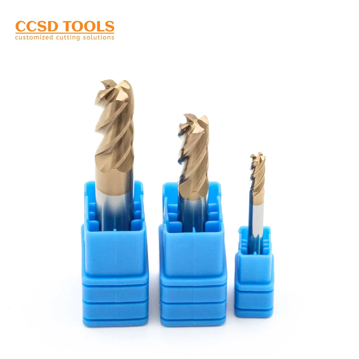 4 Flutes Tungsten Carbide End CNC Machining Aluminum Alloy Corner Radius Square Taper Roughing Thread Cylindrical Milling Tool Cutter