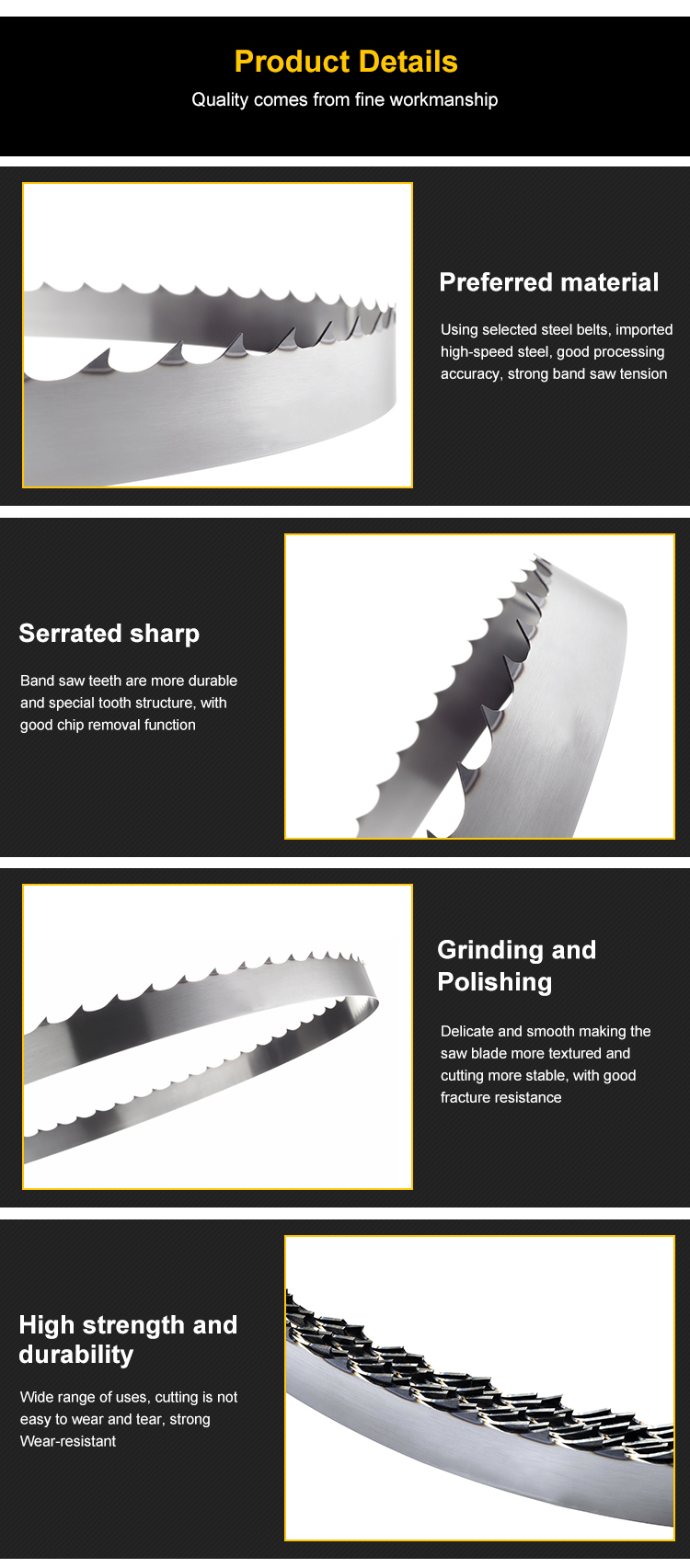 Finished saw blades
