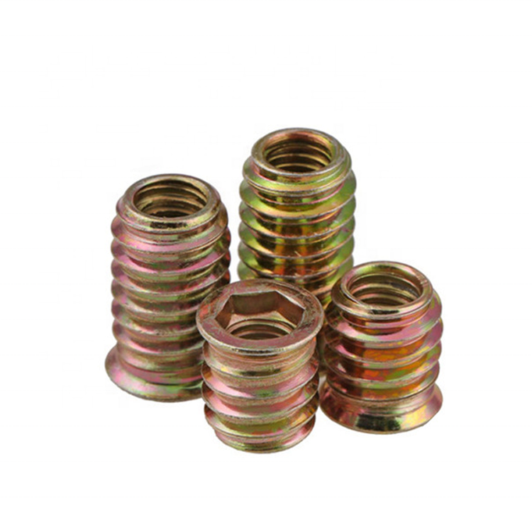 Manufacturers Hot Selling Threaded Inserts Wood Threaded Inserts Bolt Inserts Threaded Nuts