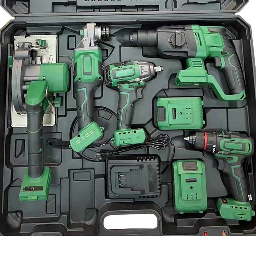 Factory 20v Power Drills Tool Set Kit Portable Electric Cordless Brushless 21v Cordless Drill Lithium Battery Power Tools Kit