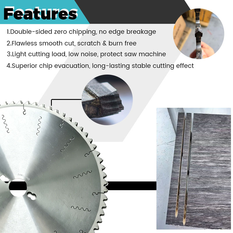 XB Industrial Grade 12Inch 72T PCD Circular Saw Blade Kunlun Teeth Single Saw Panel Saw Blade Solid Wood MDF Cutting