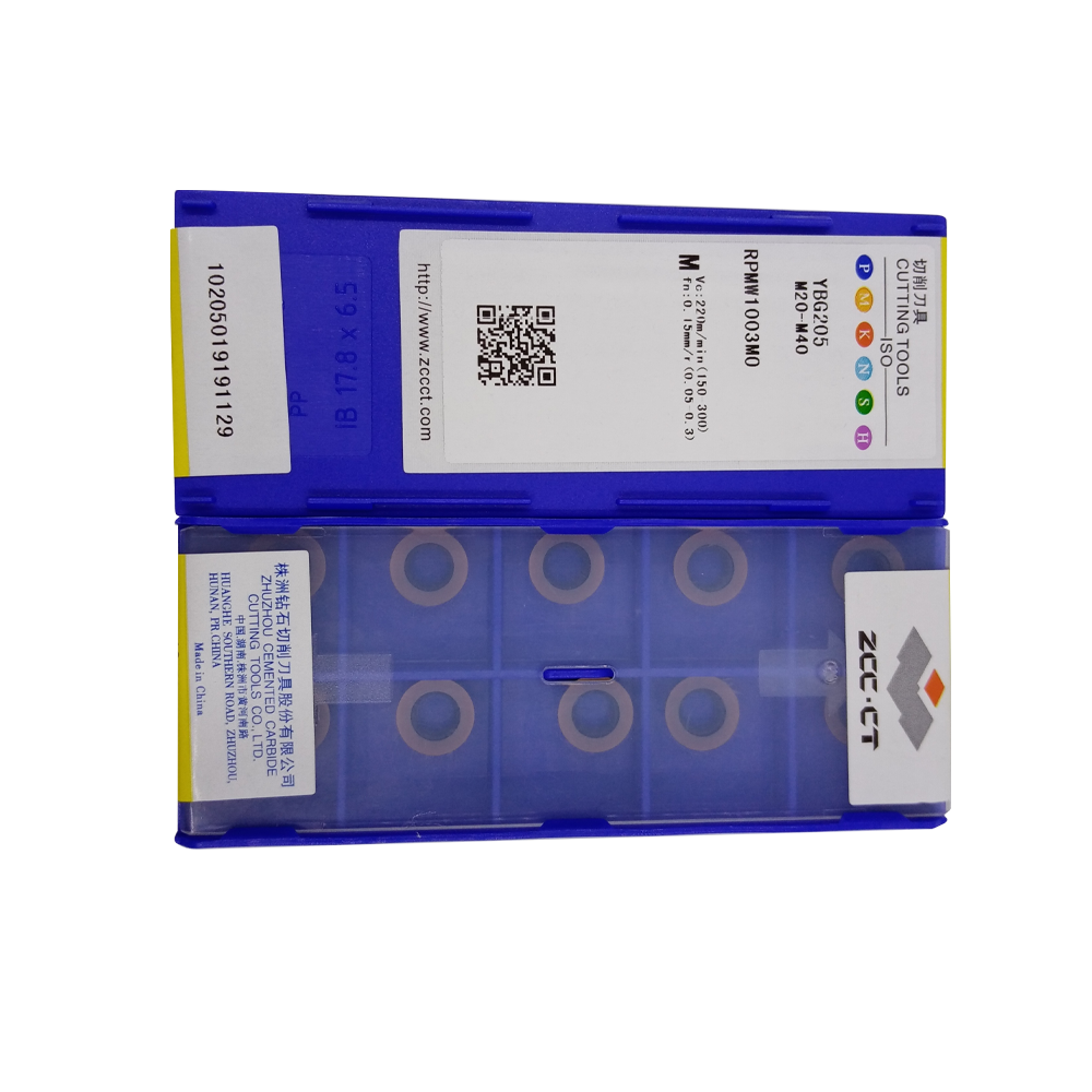 ZCC CT RPMW1003MO YBG205 Milling Inserts Lathe Cutting Tools Machining Metal for Processing Stainless Steel MOQ:10pcs