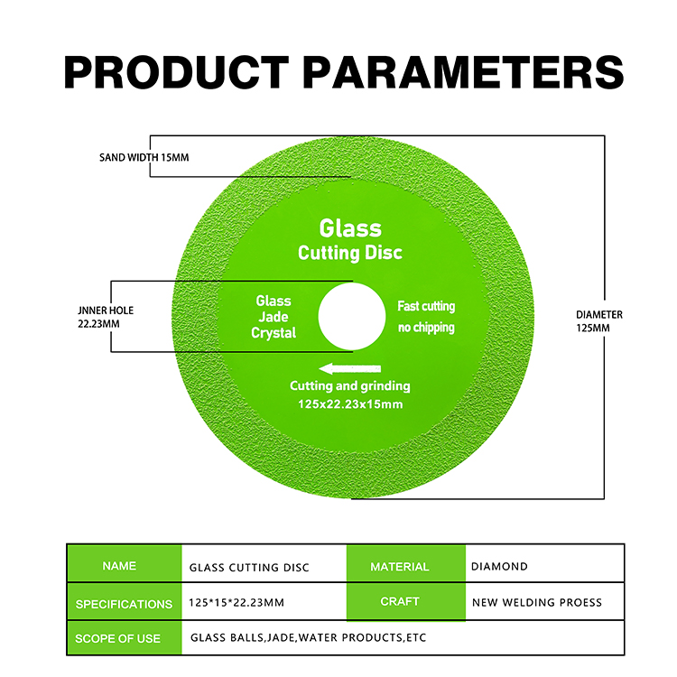 New Green Thin Saw Blade Wheel Glass Ceramic Cutting Tool 4 Inch Ultra-thin Diamond Saw Blade Wheel Glass Cutting Disc