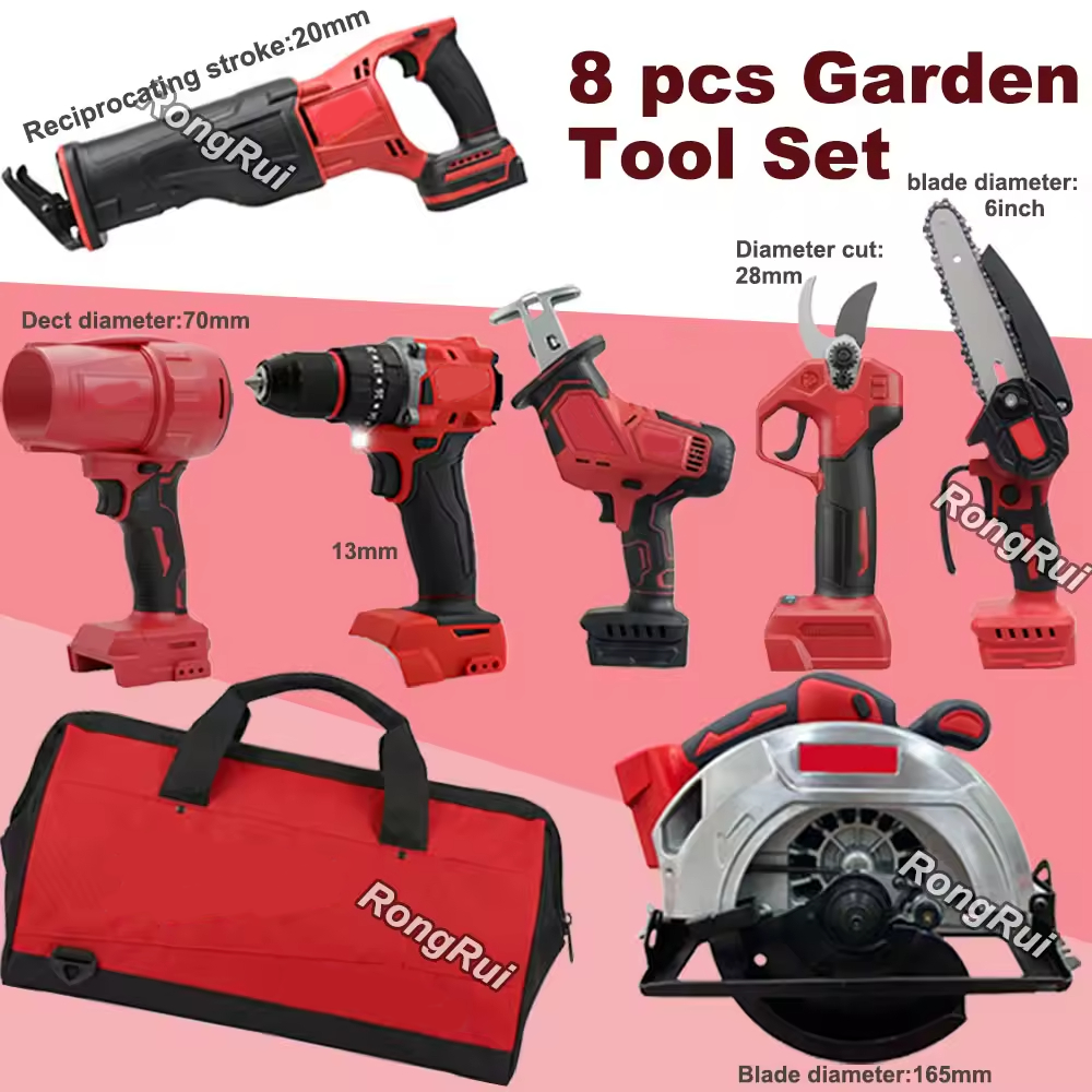 Hot Sale Milwa Tool Set Screwdriver Grinder Wrench Drill Saw Torque Wrench 18-in-1 Bag Heavy Duty Cordless Combo Power Tool Kits