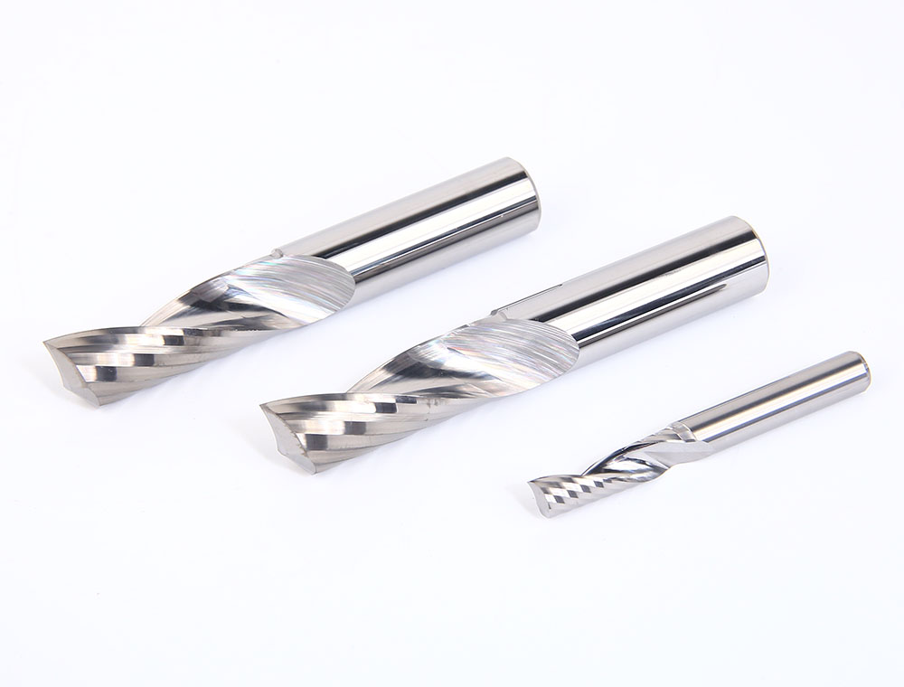 CNC Milling Cutter for Aluminum Copper Plastic Endmill Carbide Tungsten Steel Spiral Edge Single-Flute Milling Cutter End Mill