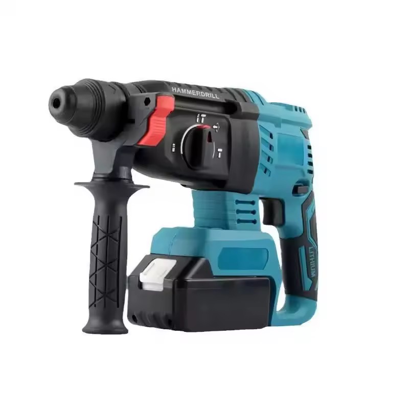 CAMPEGGI 5-Piece Cordless Drill Set Rotary Hammer Angle Grinder Electric Impact Wrench Circular Saw Lithium-Powered Tool Box