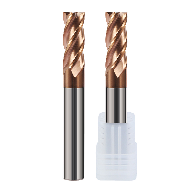 4-Flute Tungsten Steel Square &amp; BALL NOSE Milling Cutter Single Carbide CNC End Mill 8mm Shank Diameter Custom Endmill Carbide