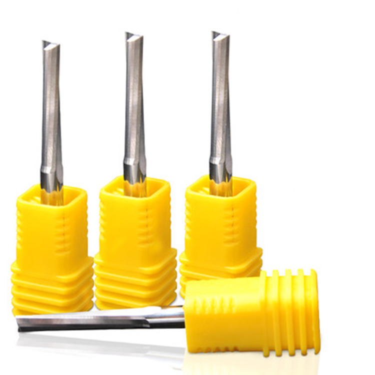Solid Carbide End Mill for MDF CNC Milling 2 Flutes HRC60 Straight Clamp