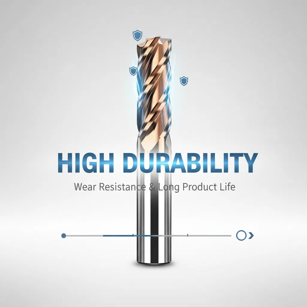 55 Degrees 4-Blade Tungsten Steel CNC Milling Cutter Straight Shanks Alloy End Milling Cutter