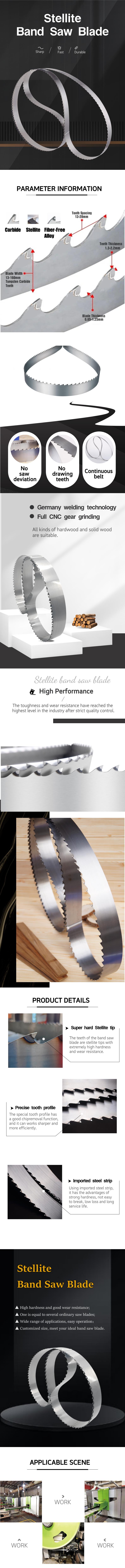 Stellite band saw blade details