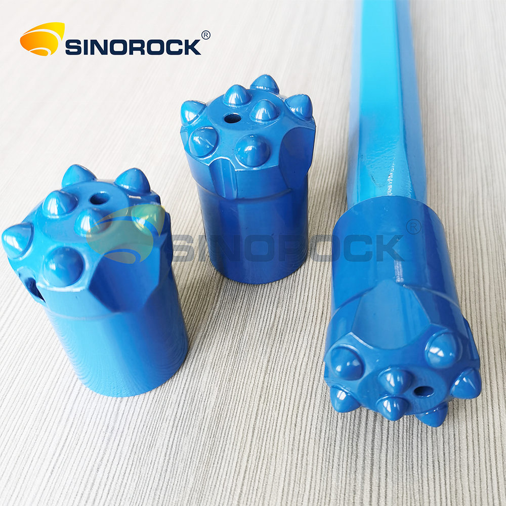 36 mm Tungsten Carbide Taper Button Drilling Bit Carbon Steel Forging for Mining Drilling Equipment