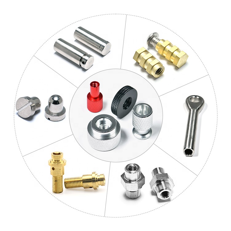 Customized Aluminum CNC Machining Diamond Knurled Round Inserts With Internal Threaded End