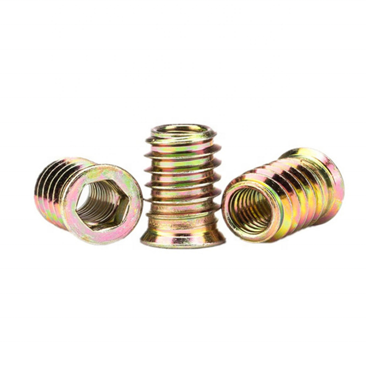 Manufacturers Hot Selling Threaded Inserts Wood Threaded Inserts Bolt Inserts Threaded Nuts
